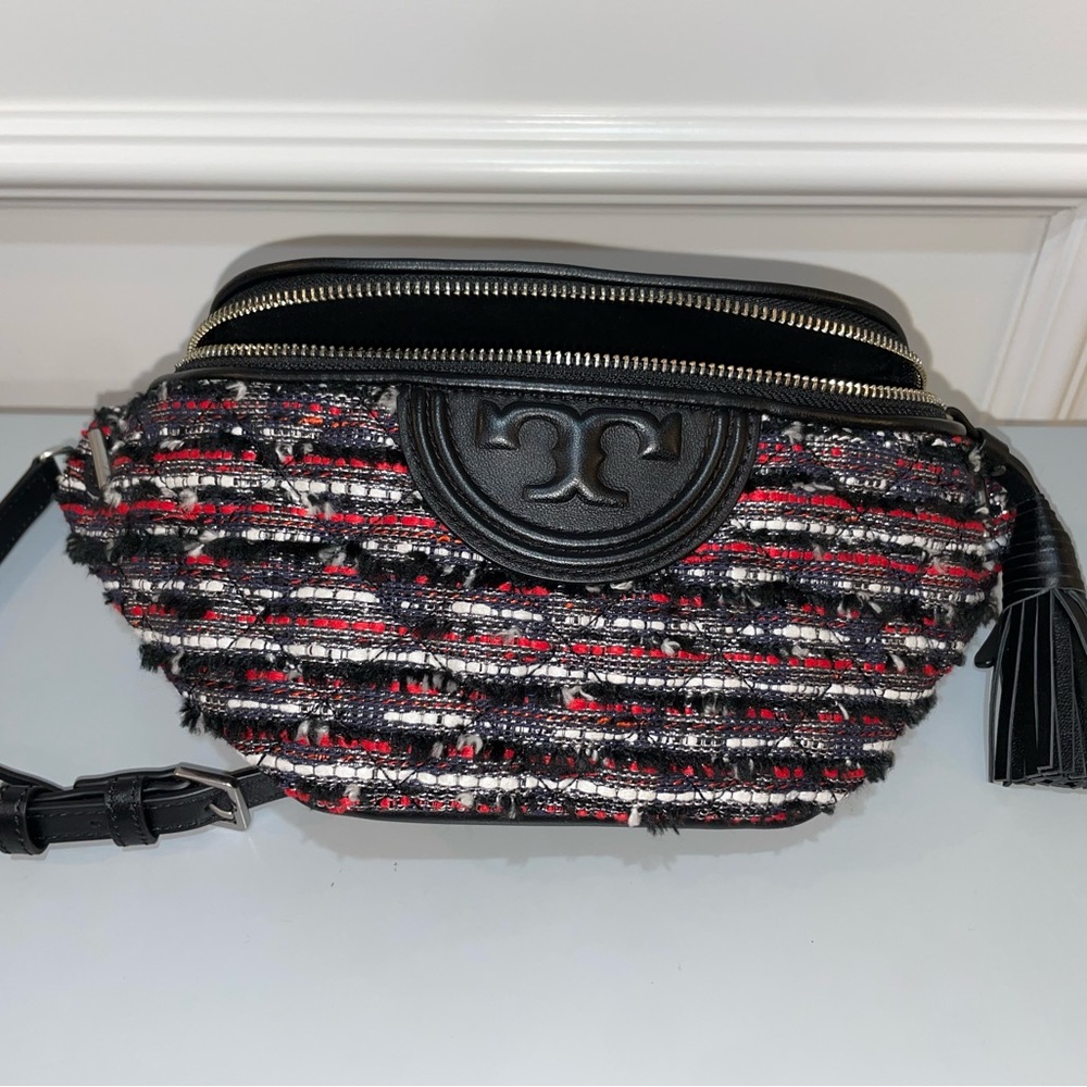 TORY BURCH Fleming Boucle Tweed Belt Bag NWOT